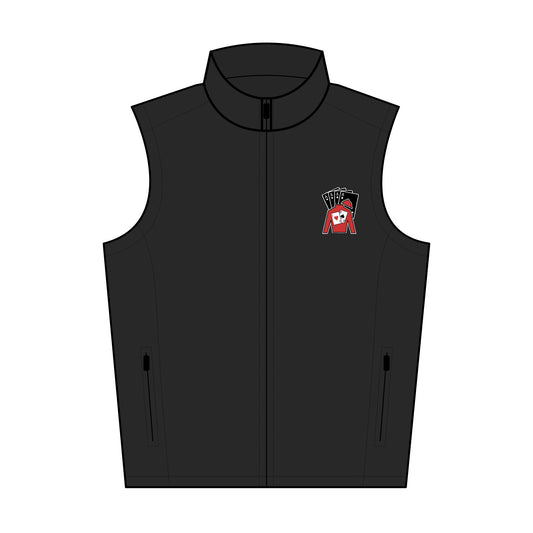Port Authority® Men's Core Soft Shell Vest (Embroidery) - Black Cards behind silks logo