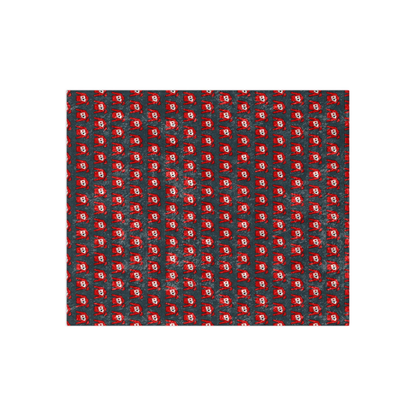 Crushed Velvet Blanket - Silks pattern over black