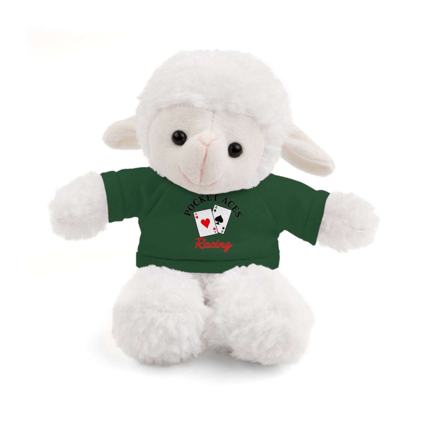 Stuffed Animals with Cards & Text logo Tee