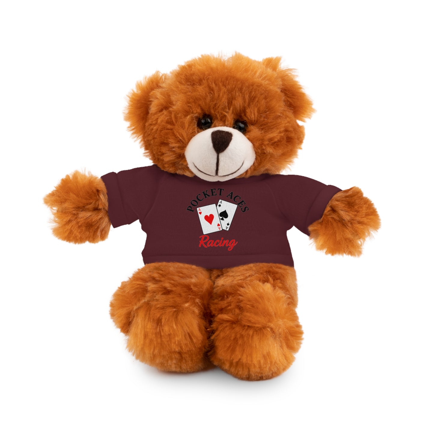 Stuffed Animals with Cards & Text logo Tee