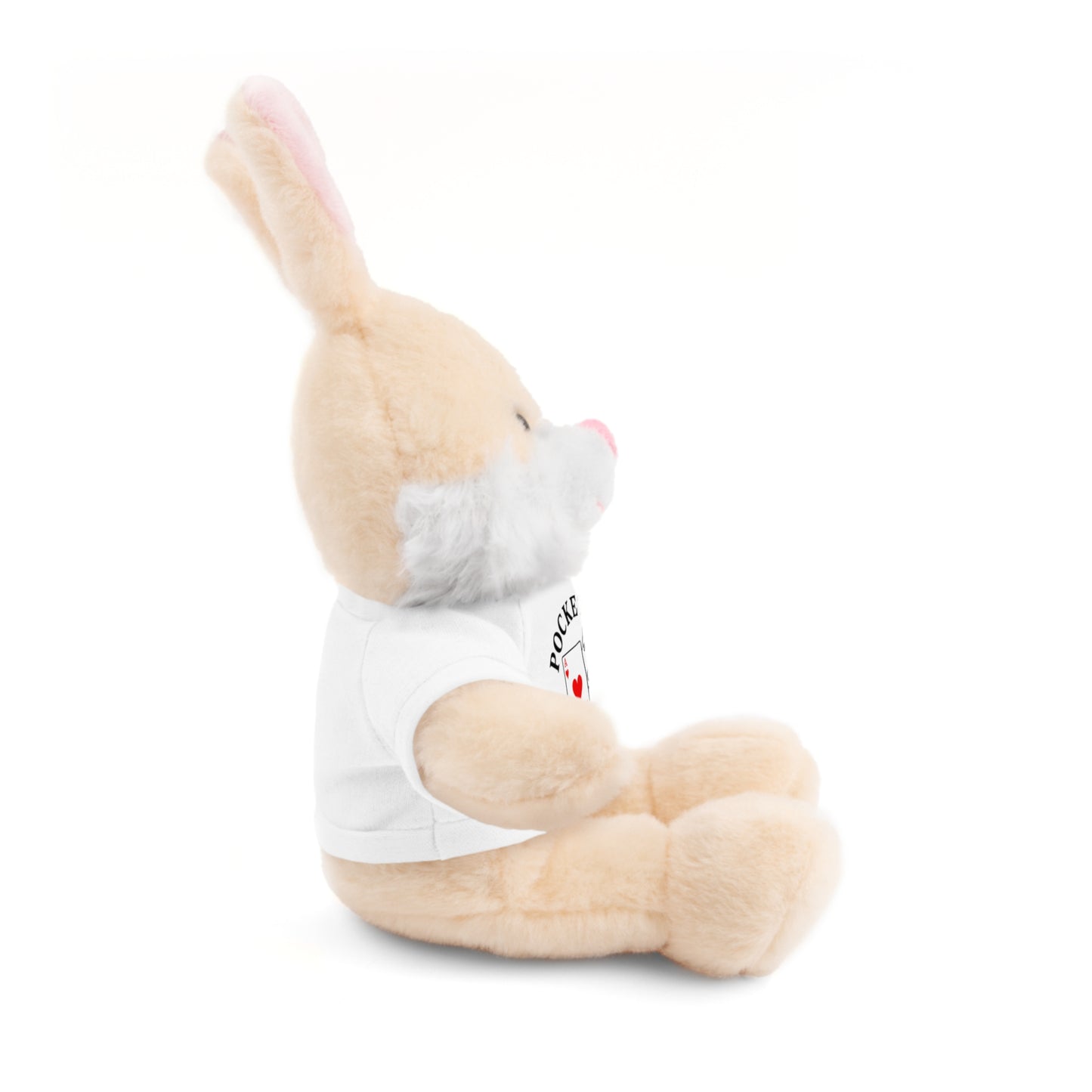 Stuffed Animals with Cards & Text logo Tee