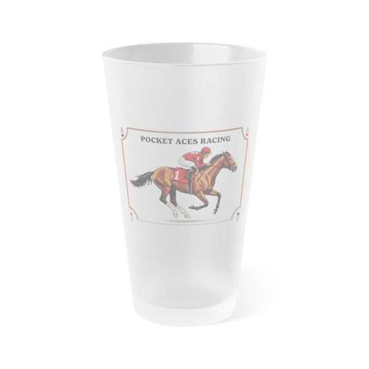 Frosted Pint Glass, 16oz - Vintage Poster Card