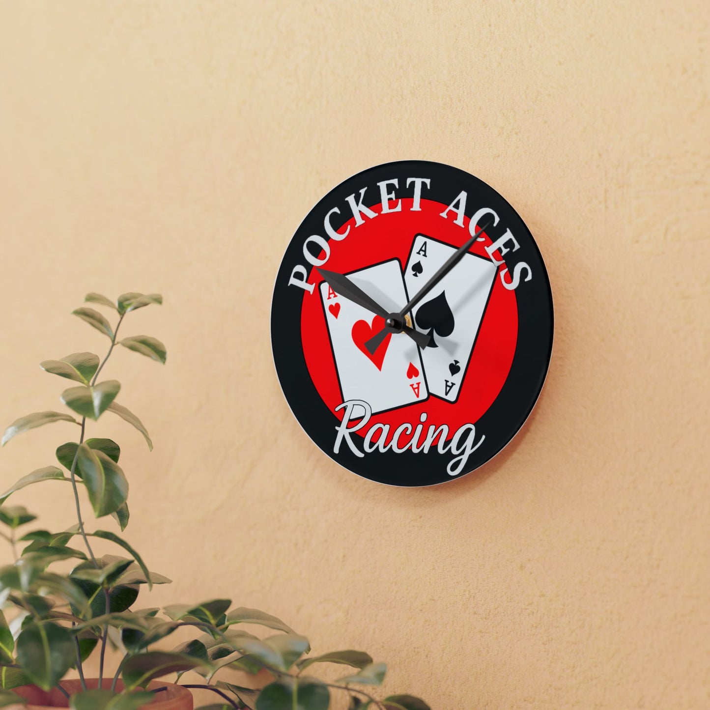 Acrylic Wall Clock - Framed Cards logo