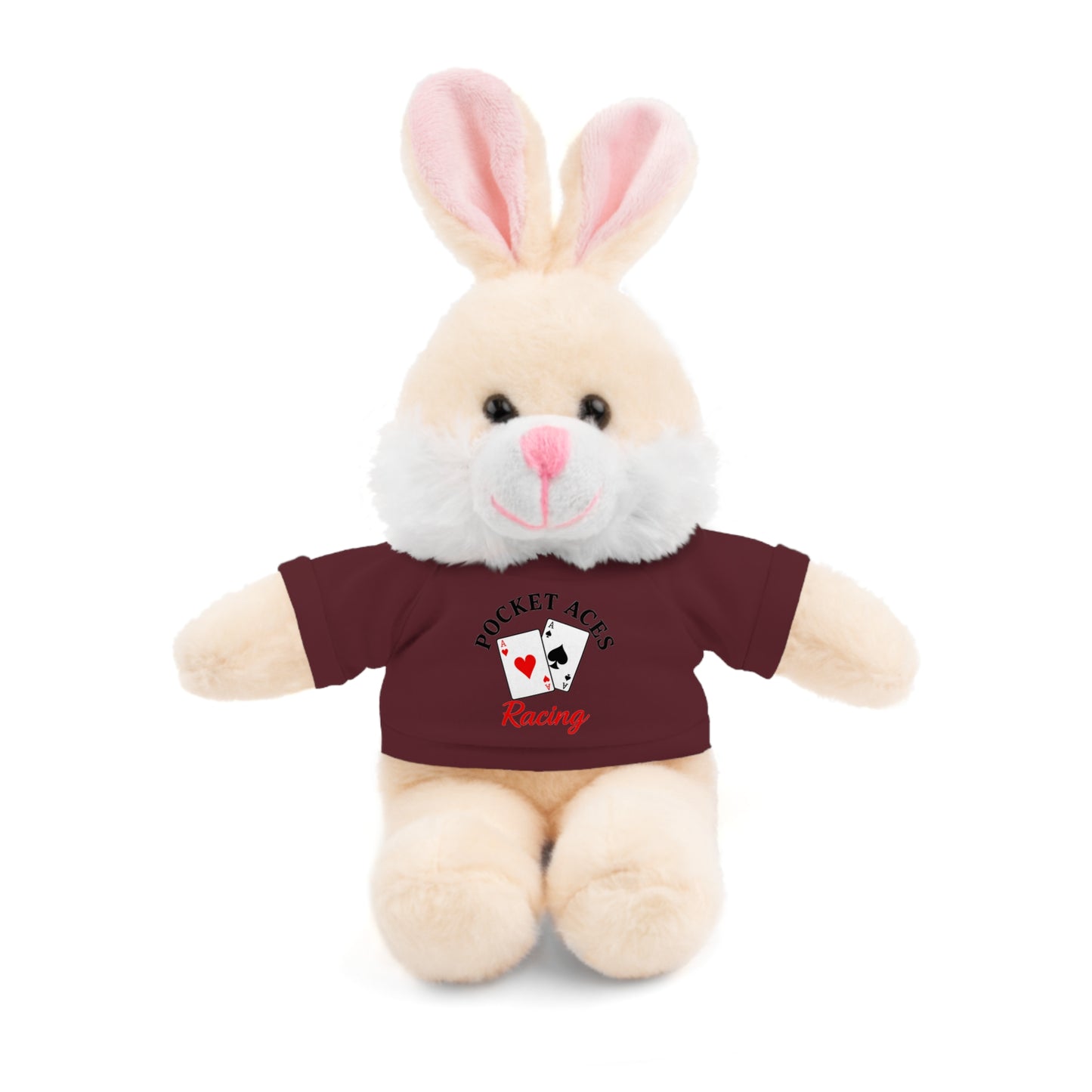 Stuffed Animals with Cards & Text logo Tee