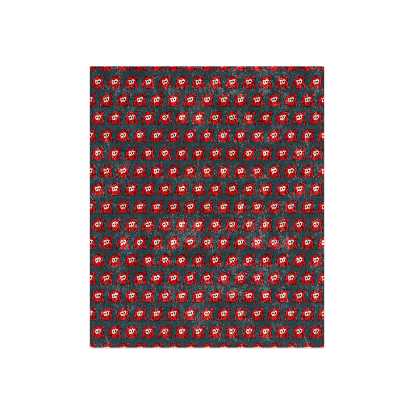 Crushed Velvet Blanket - Silks pattern over black