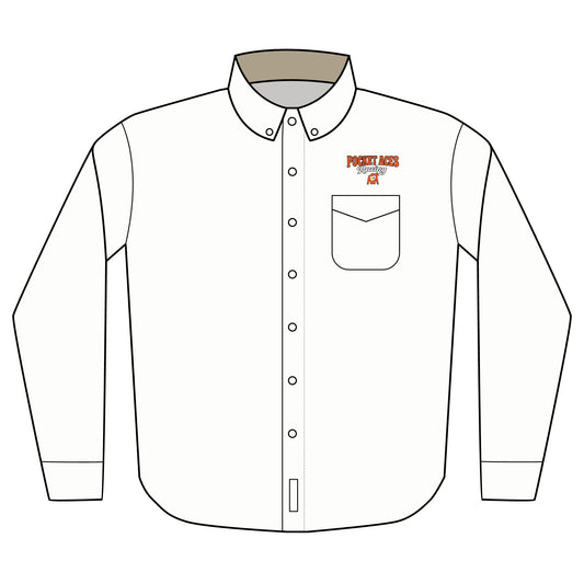 Port Authority® Unisex Long Sleeve Shirt (Embroidery) - Text & Silks over pocket
