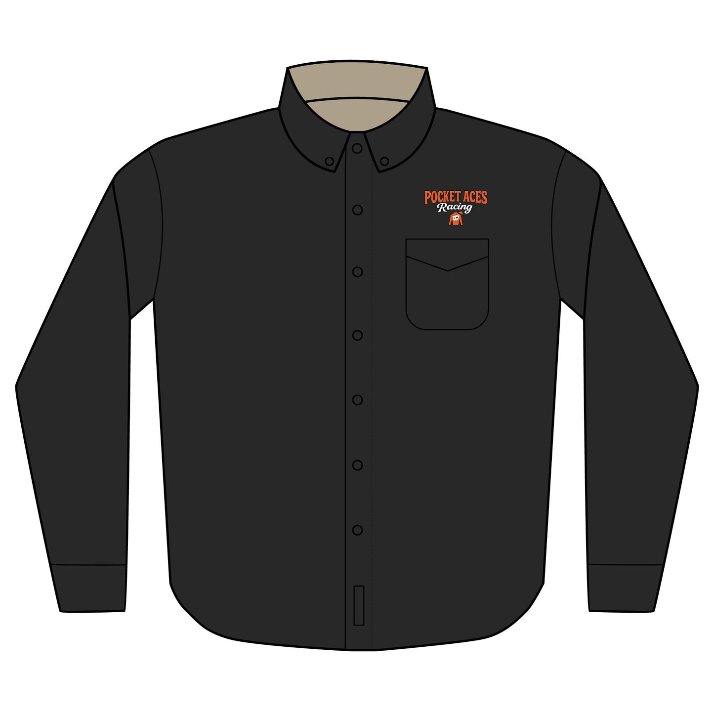Port Authority® Unisex Long Sleeve Shirt (Embroidery) - Text & Silks over pocket