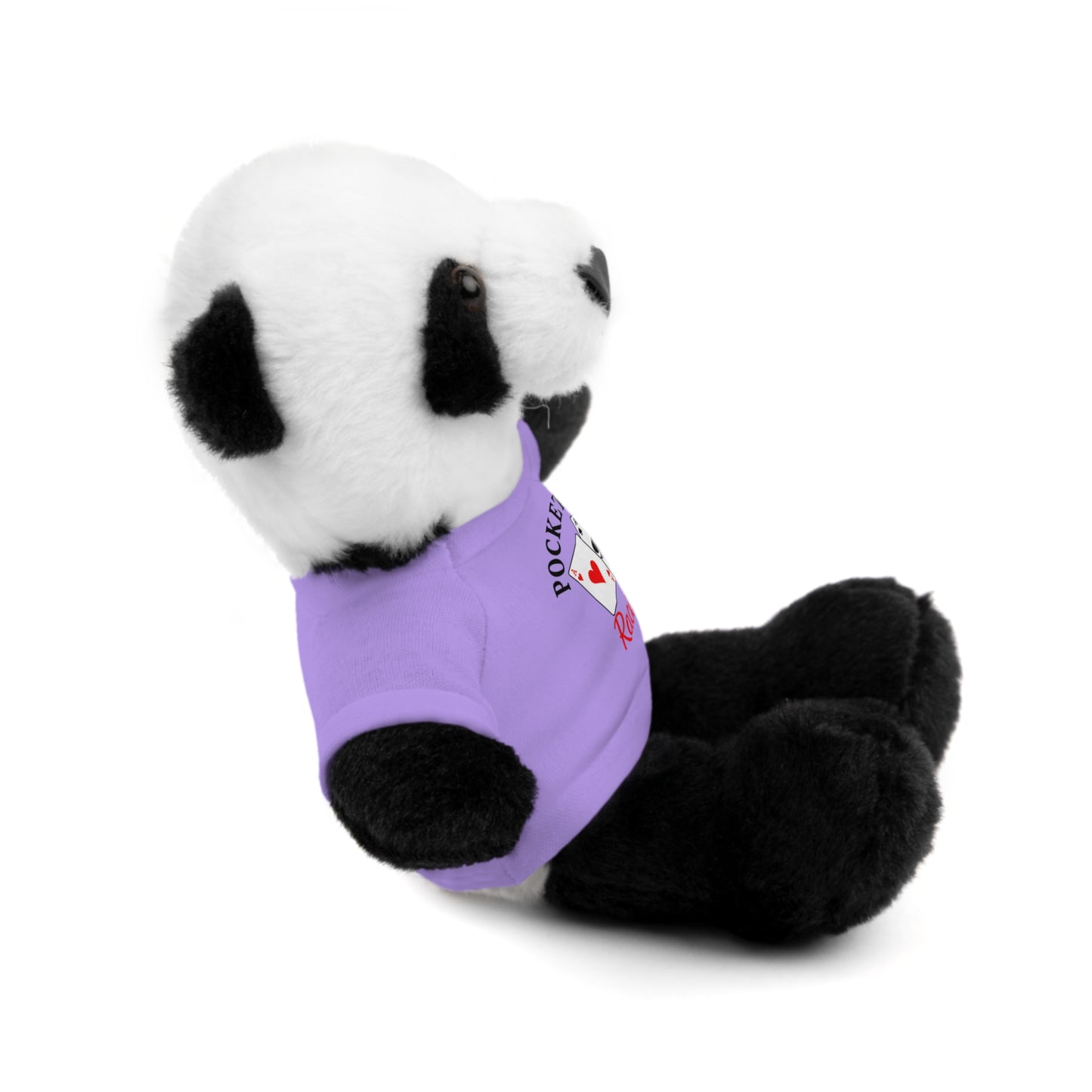 Stuffed Animals with Cards & Text logo Tee