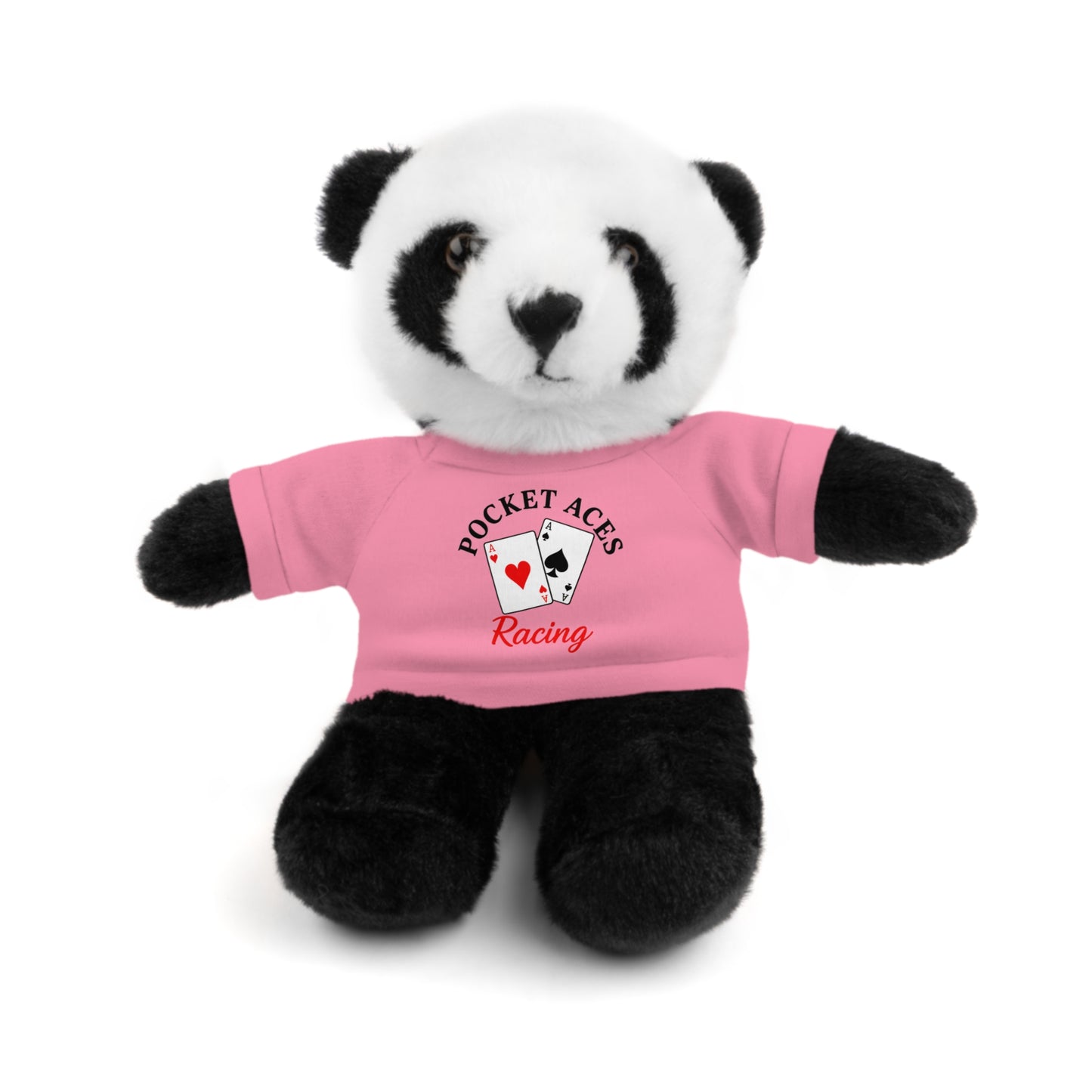 Stuffed Animals with Cards & Text logo Tee