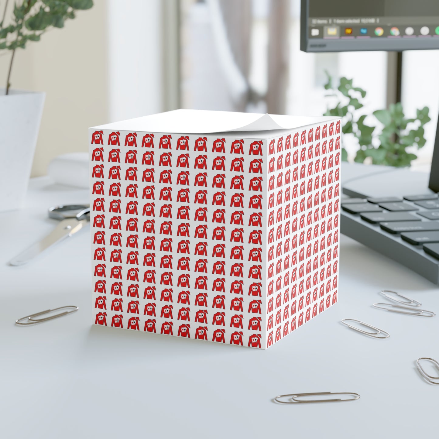 Note Cube - Silks pattern