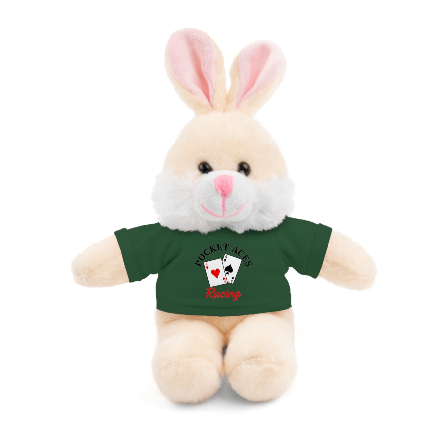 Stuffed Animals with Cards & Text logo Tee