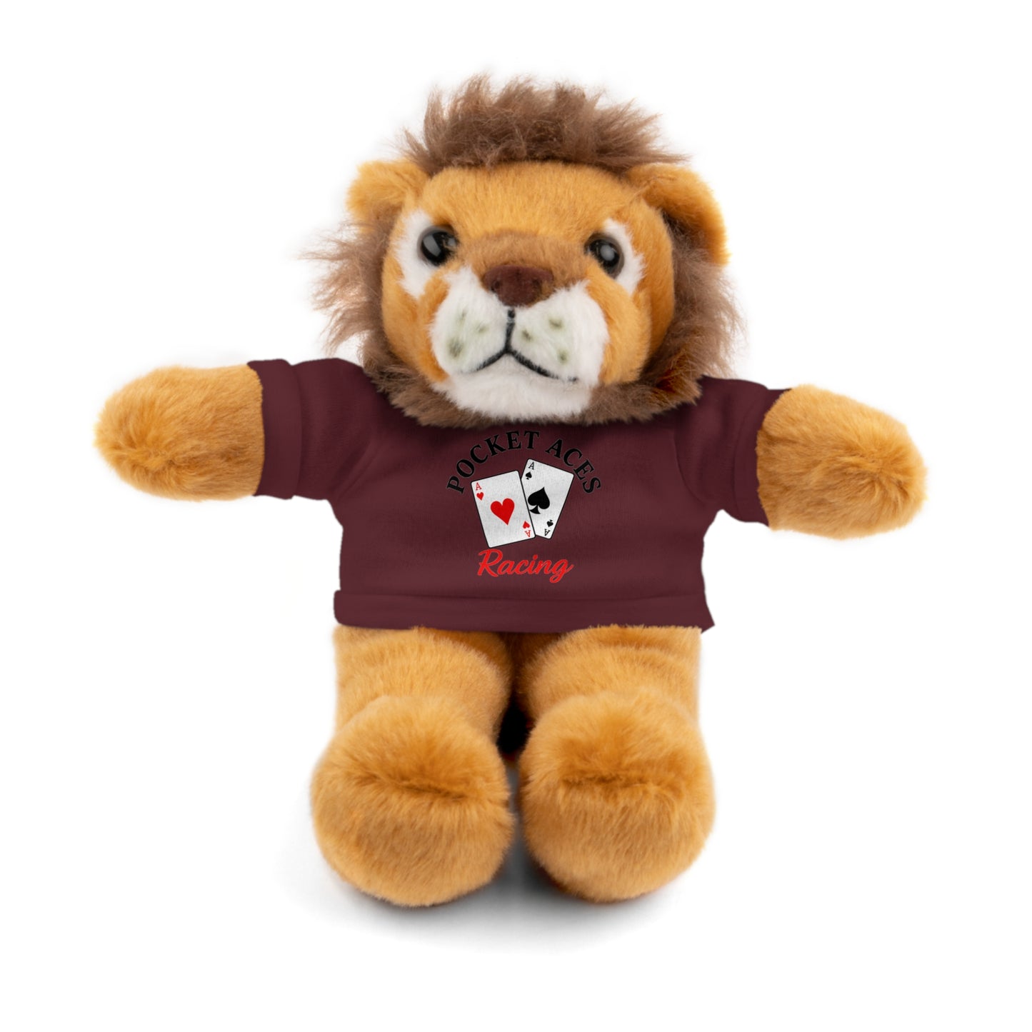 Stuffed Animals with Cards & Text logo Tee
