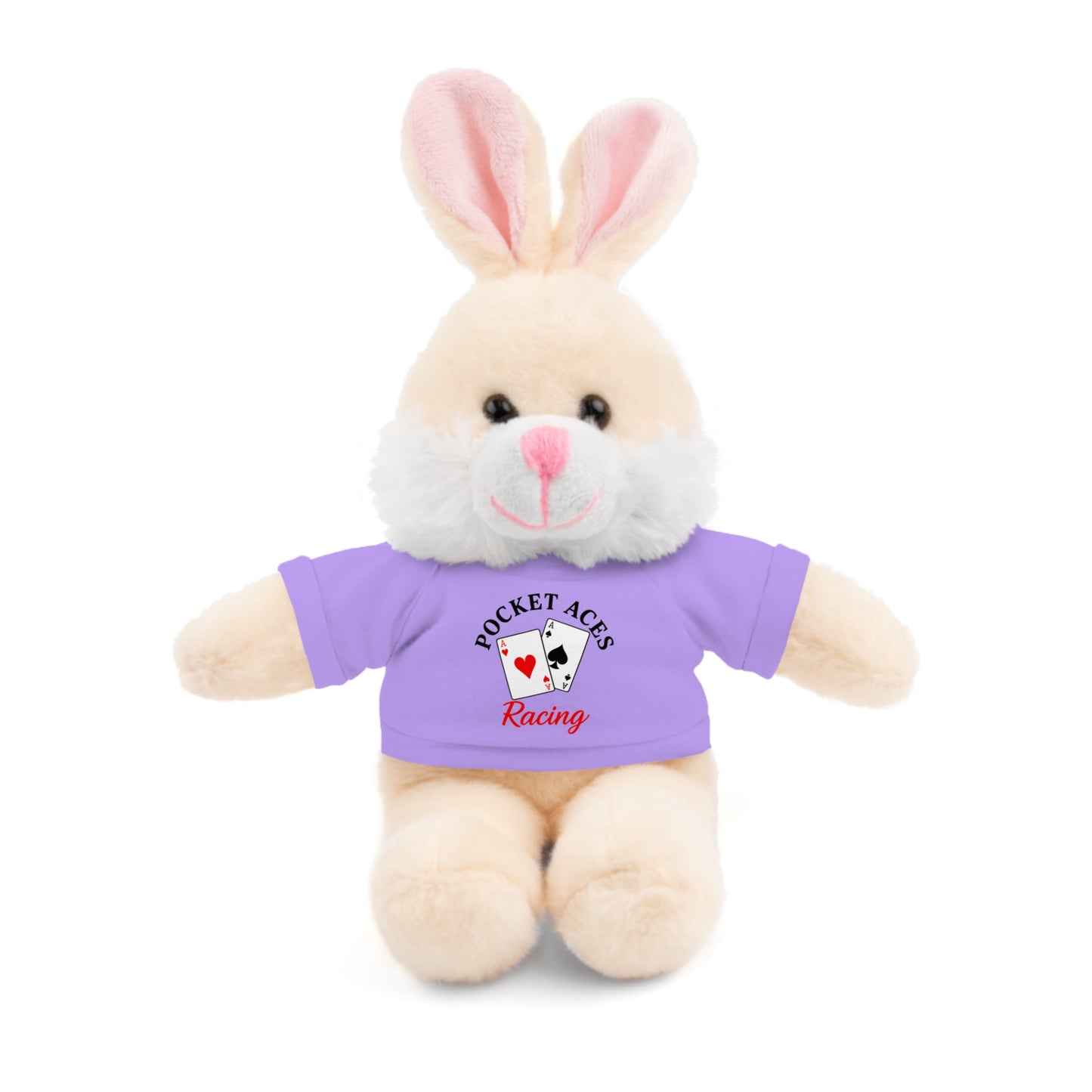 Stuffed Animals with Cards & Text logo Tee