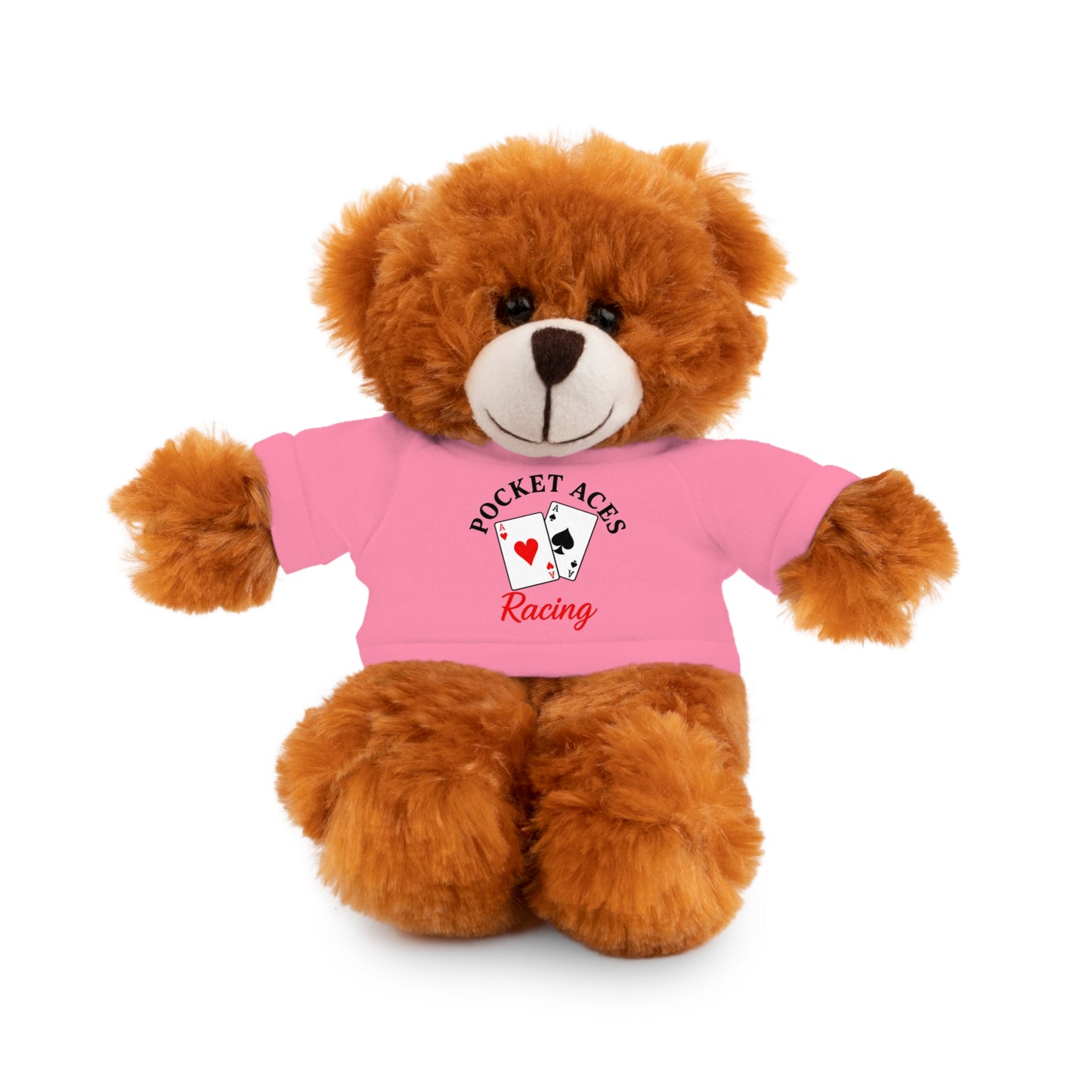 Stuffed Animals with Cards & Text logo Tee