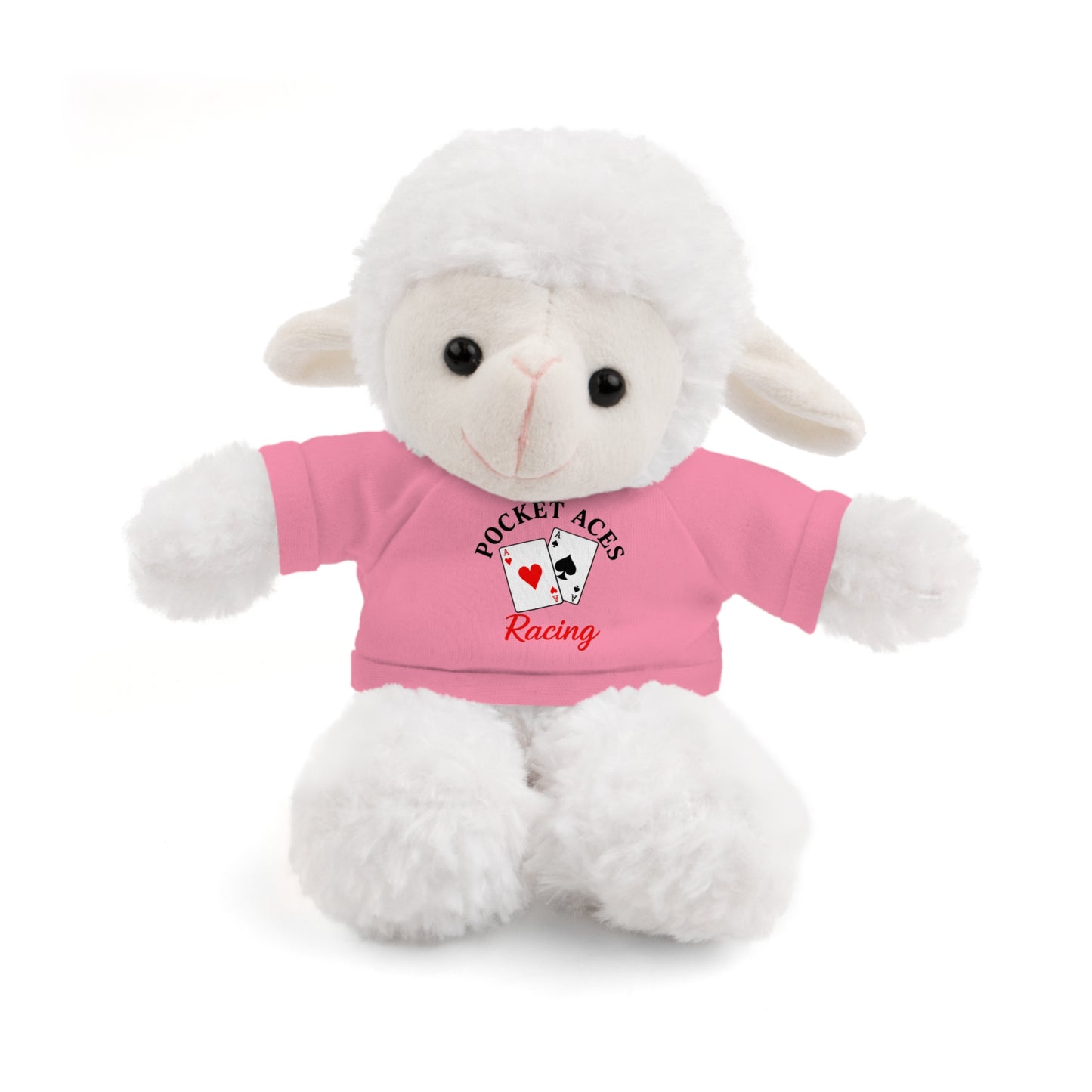 Stuffed Animals with Cards & Text logo Tee