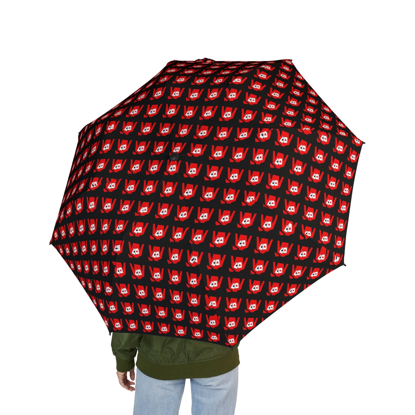 Copy of Semi-Automatic Foldable Umbrella - Silks pattern on black