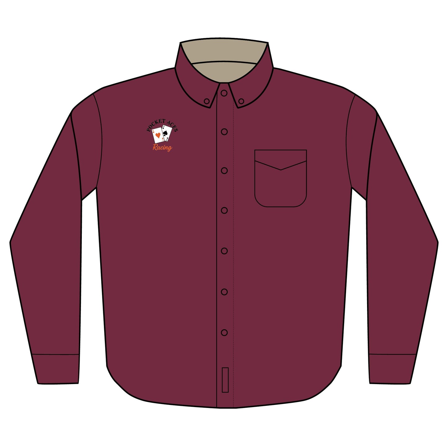 Port Authority® Unisex Long Sleeve Shirt (Embroidery) - Text & Cards logo