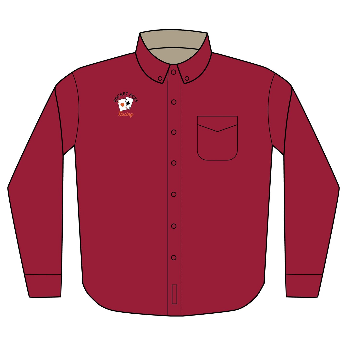 Port Authority® Unisex Long Sleeve Shirt (Embroidery) - Text & Cards logo