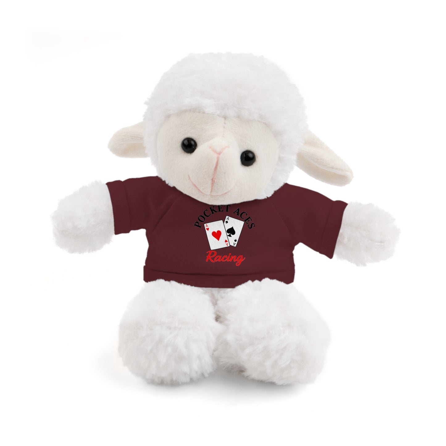 Stuffed Animals with Cards & Text logo Tee