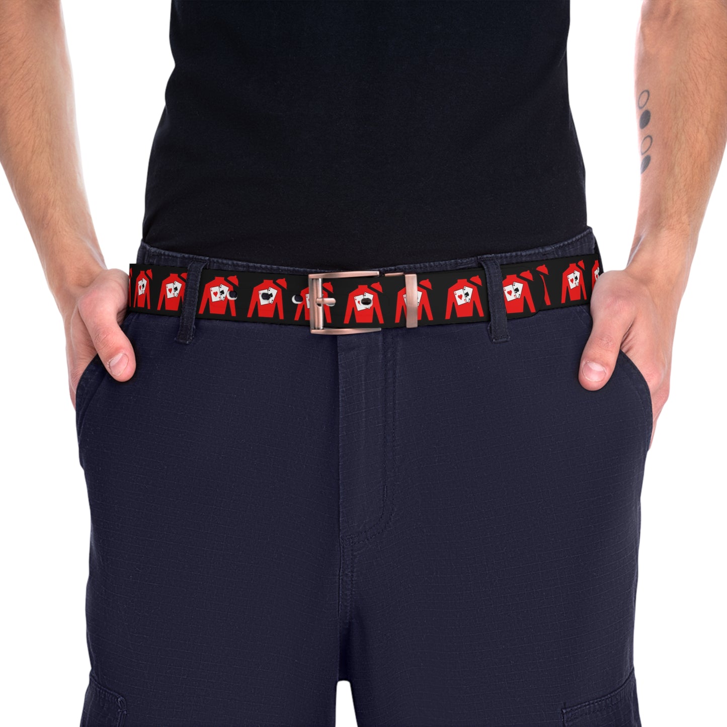 Belt - Silks pattern on black