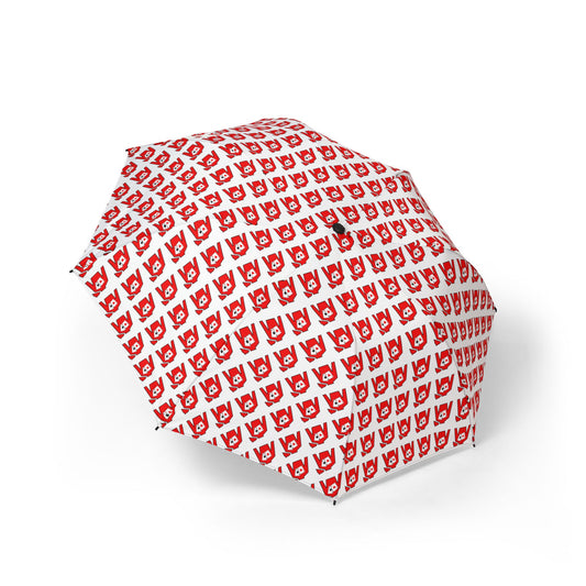 Semi-Automatic Foldable Umbrella - Silks pattern on white