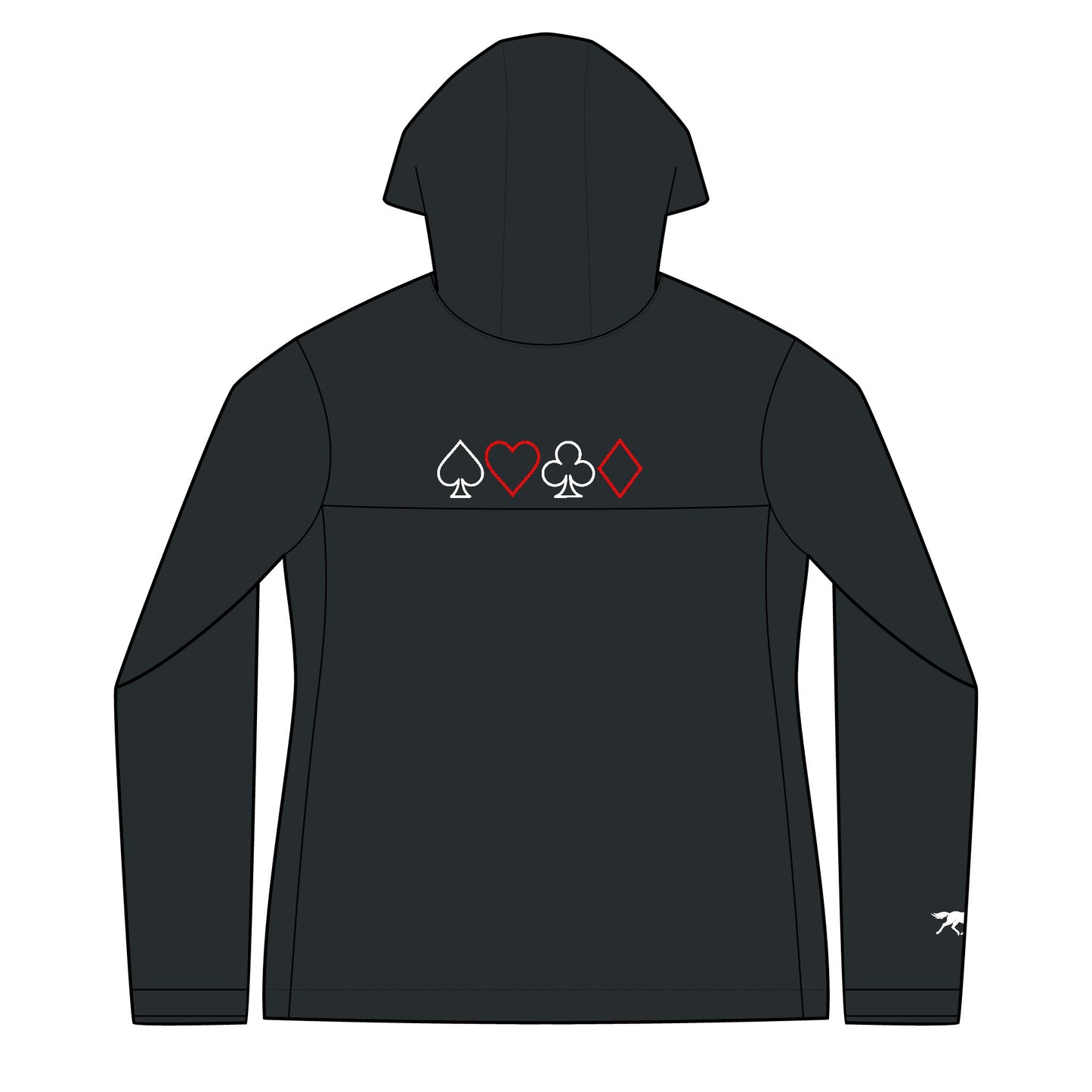 Women's Arcadia Jacket - Framed Silks logo (chest) + Full Suit Silhouette (back) + White horse logo sleeve detail