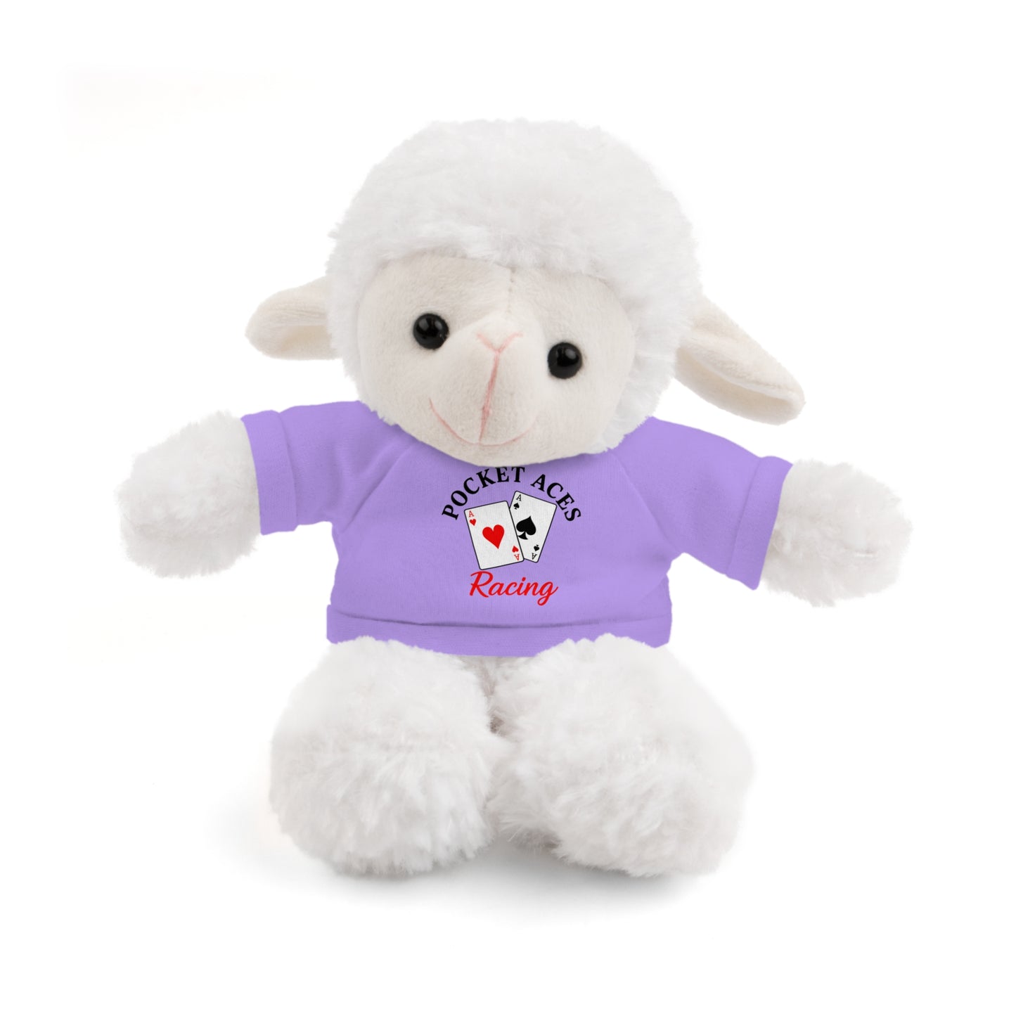 Stuffed Animals with Cards & Text logo Tee