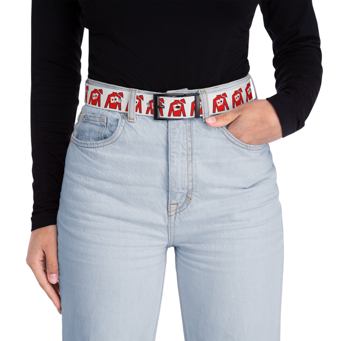 Copy of Belt - Silks pattern on white