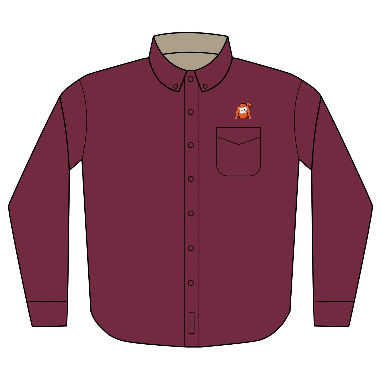 Port Authority® Unisex Long Sleeve Shirt (Embroidery) - Silks logo above pocket