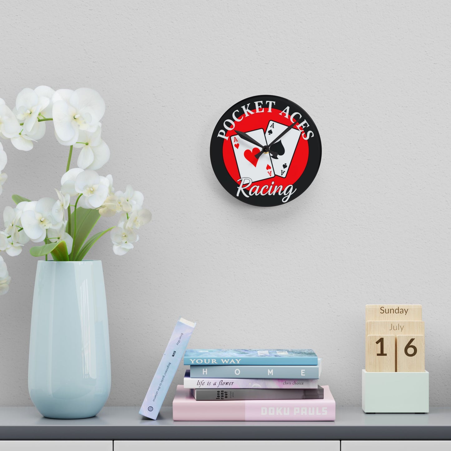 Acrylic Wall Clock - Framed Cards logo