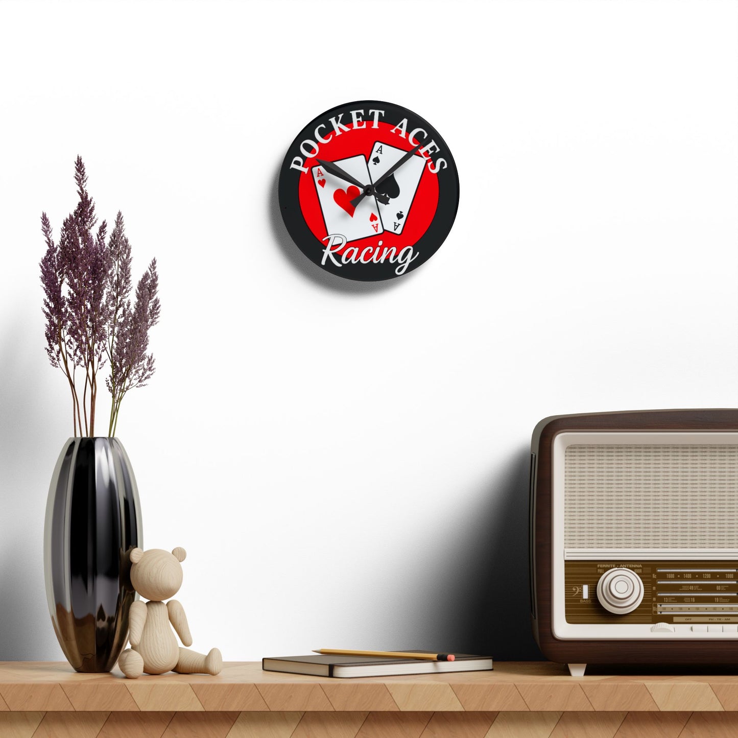 Acrylic Wall Clock - Framed Cards logo