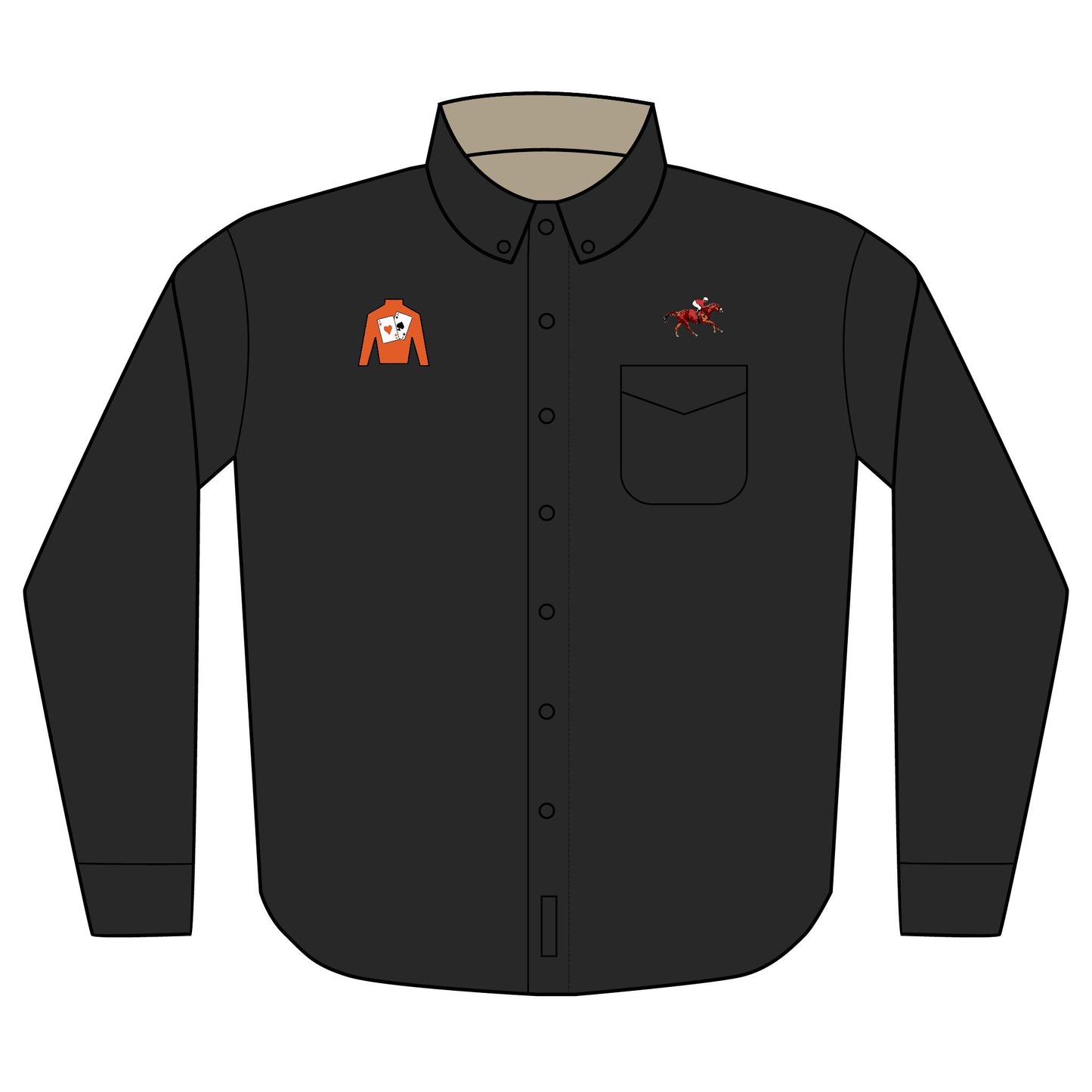 Port Authority® Unisex Long Sleeve Shirt (Embroidery) - Silks logo + Photo Finish over pocket