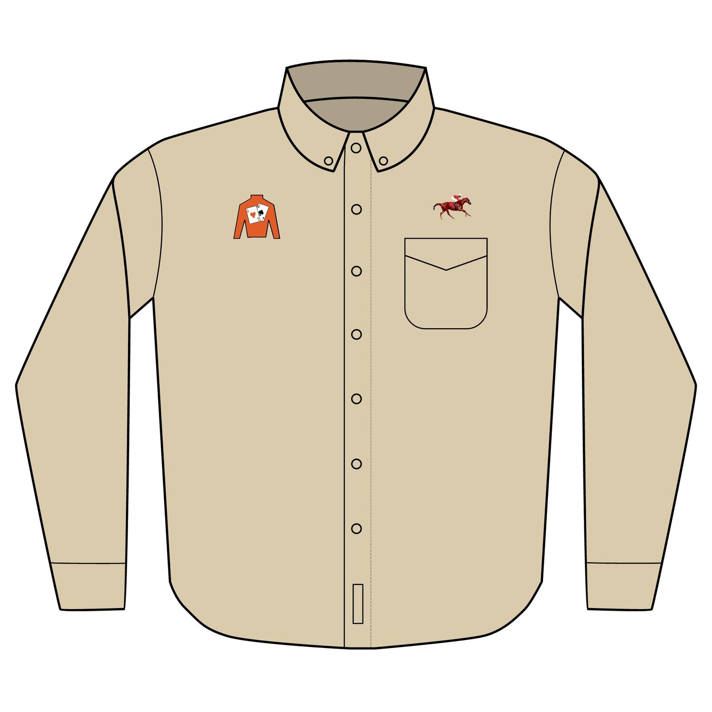 Port Authority® Unisex Long Sleeve Shirt (Embroidery) - Silks logo + Photo Finish over pocket