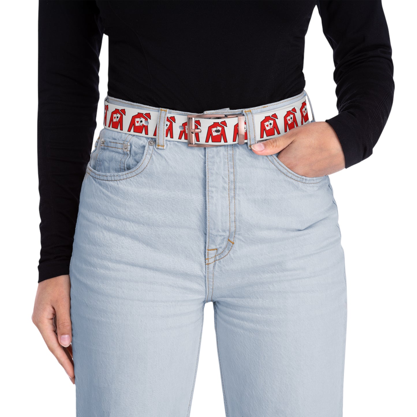 Copy of Belt - Silks pattern on white