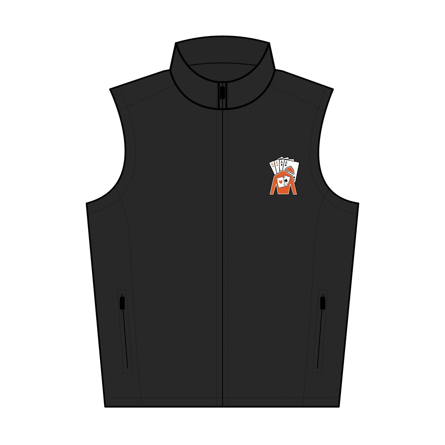 Port Authority® Men's Core Soft Shell Vest (Embroidery) - White Cards behind silks logo