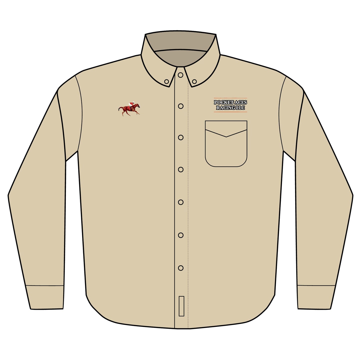 Port Authority® Unisex Long Sleeve Shirt (Embroidery) - Photo Finish + Company Text above pocket