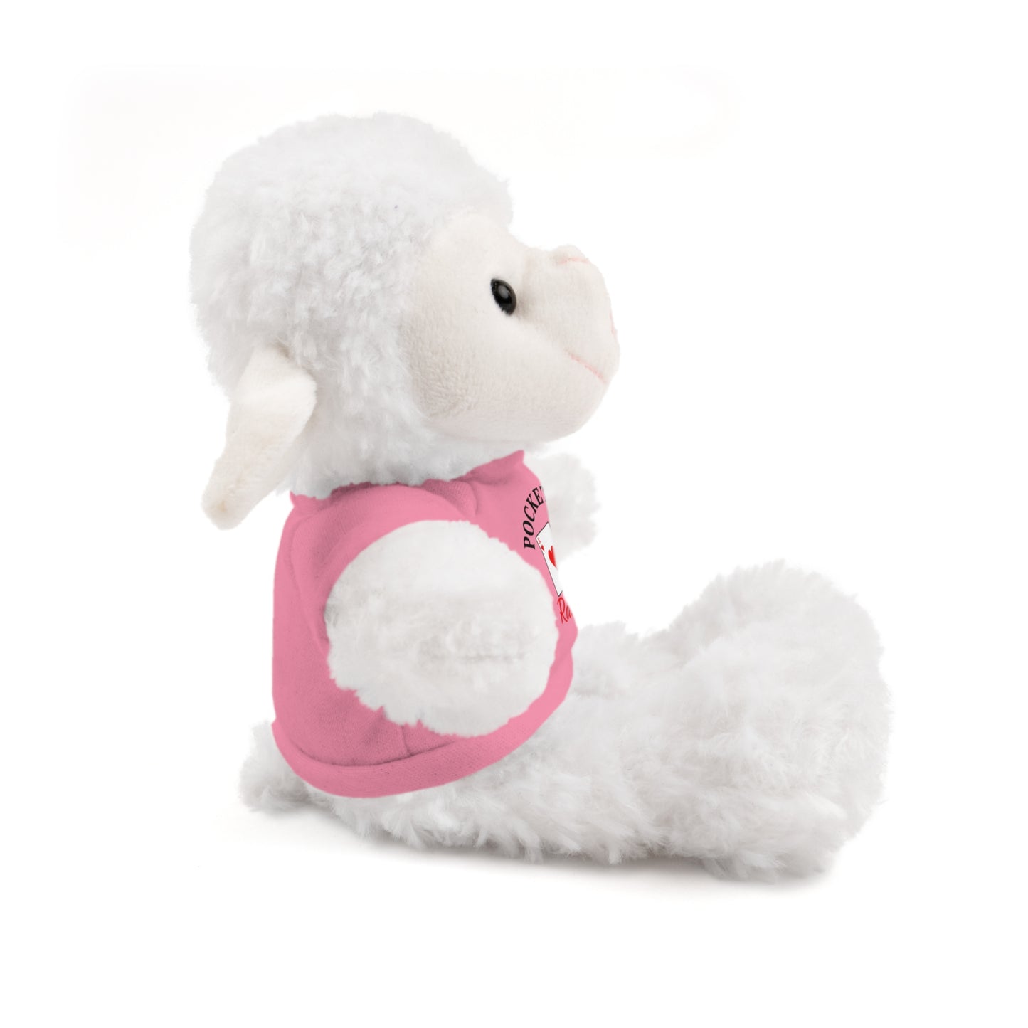 Stuffed Animals with Cards & Text logo Tee