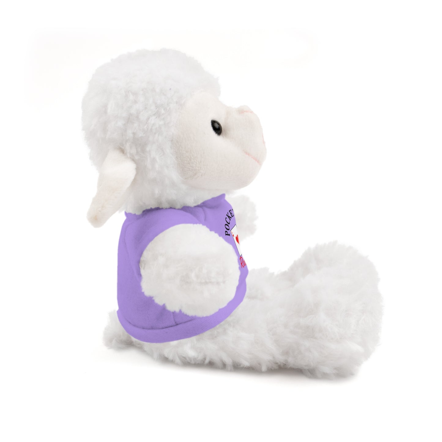 Stuffed Animals with Cards & Text logo Tee