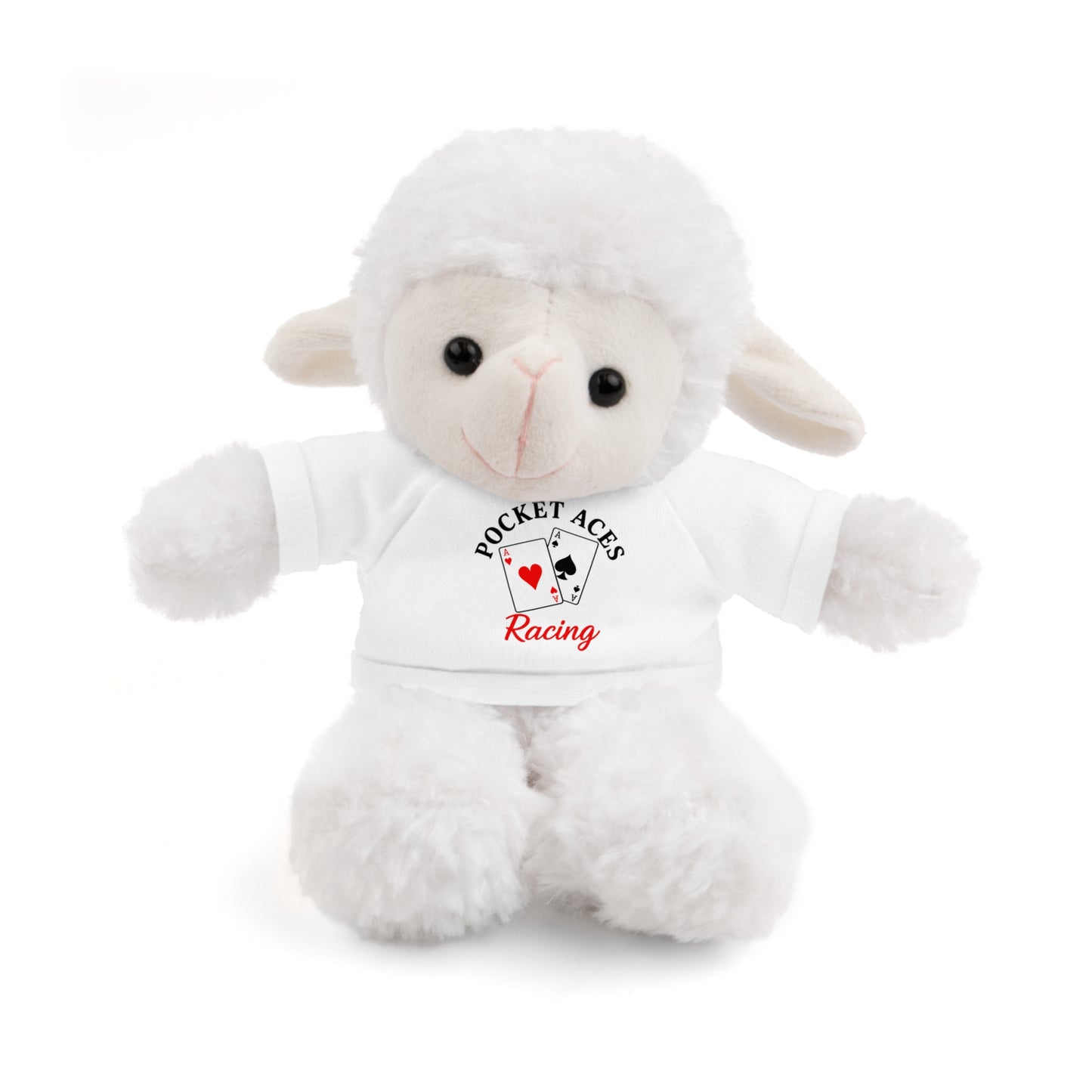 Stuffed Animals with Cards & Text logo Tee