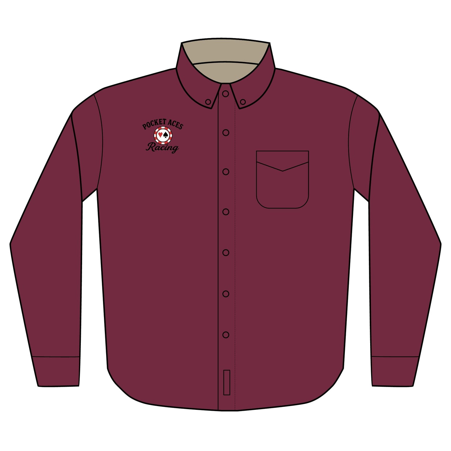 Port Authority® Unisex Long Sleeve Shirt (Embroidery) - Text & Chip logo