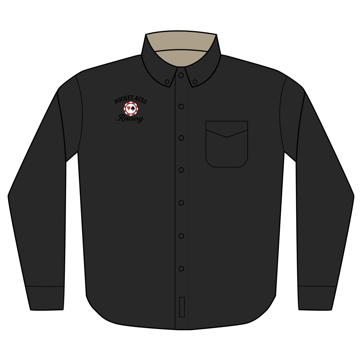 Port Authority® Unisex Long Sleeve Shirt (Embroidery) - Text & Chip logo