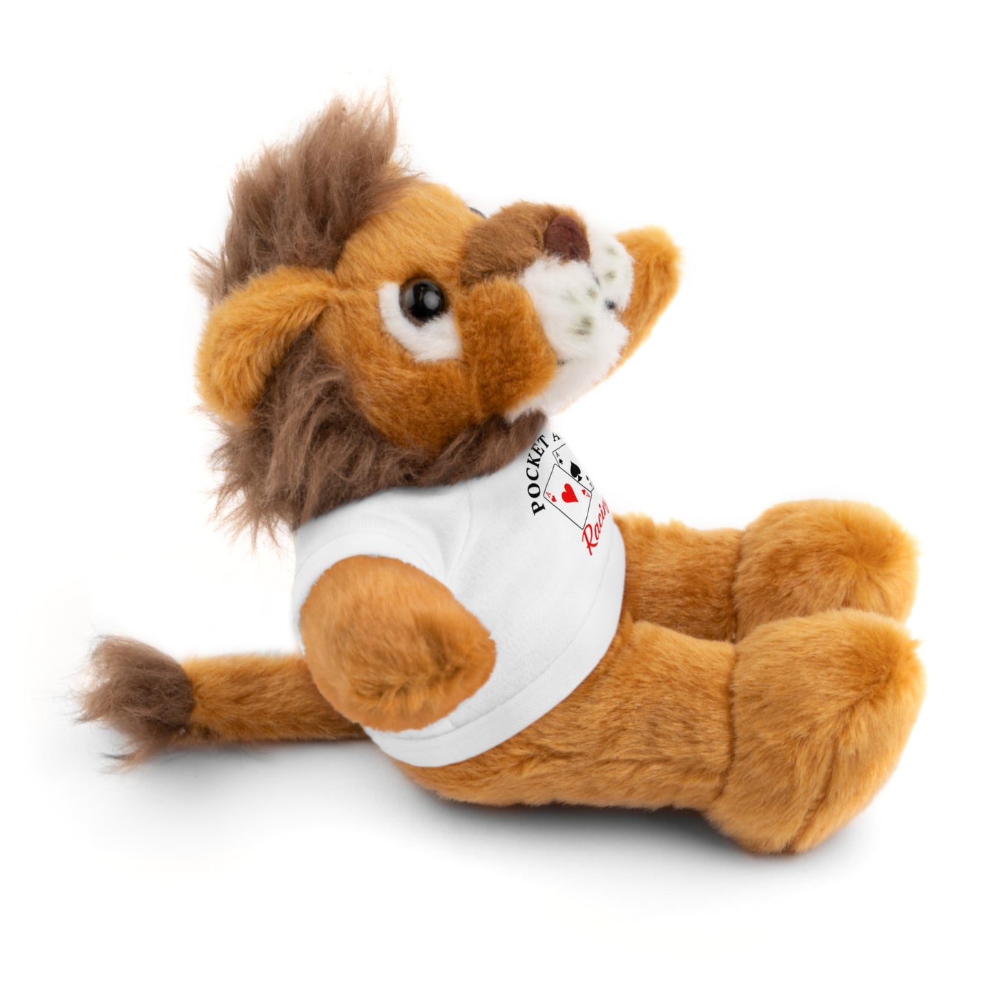 Stuffed Animals with Cards & Text logo Tee
