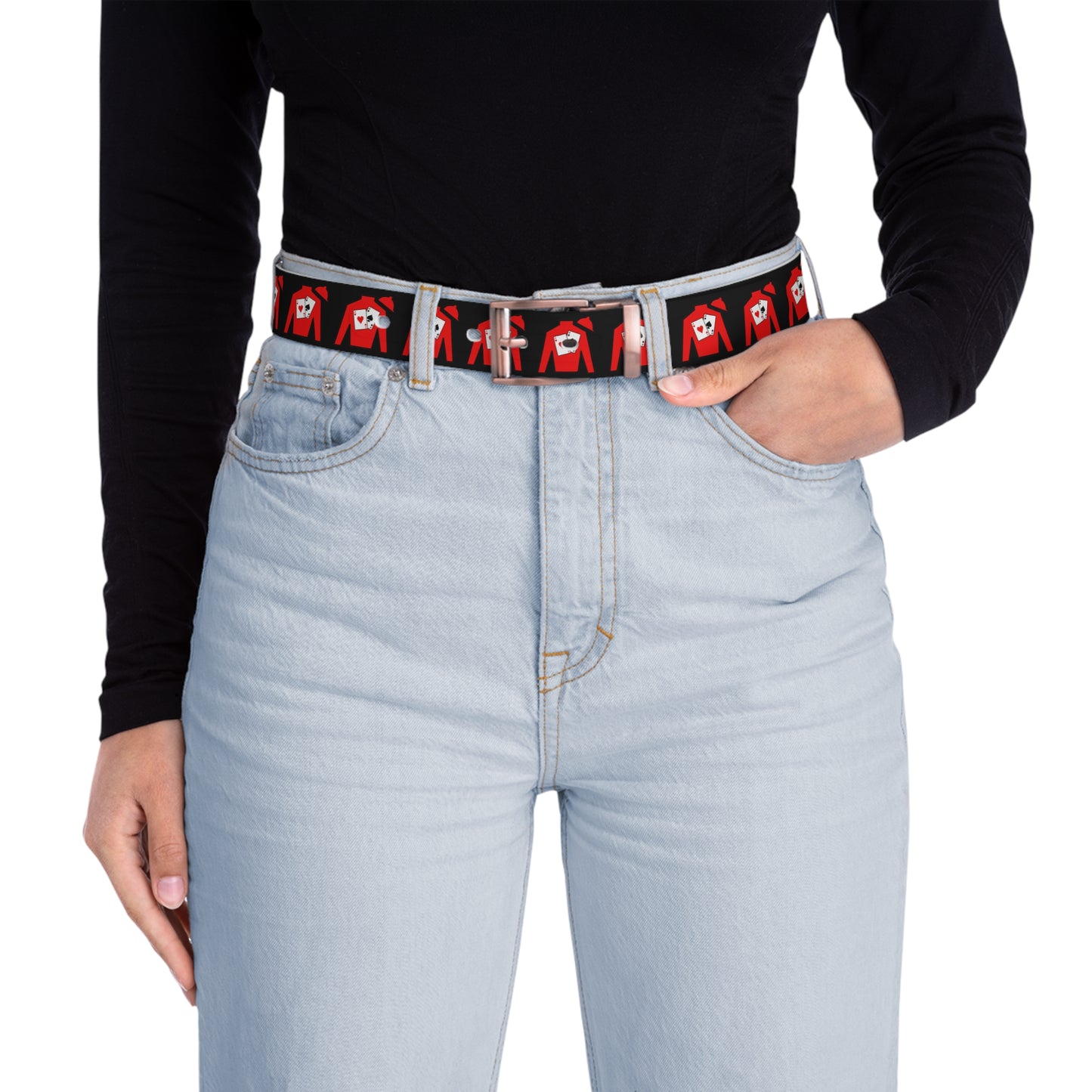 Belt - Silks pattern on black