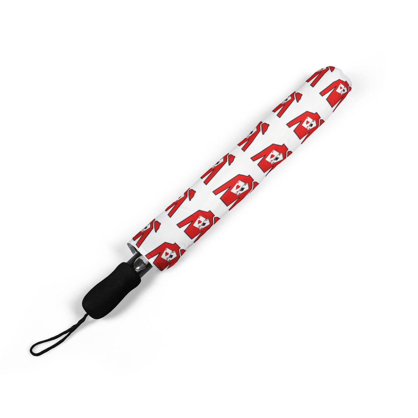 Semi-Automatic Foldable Umbrella - Silks pattern on white
