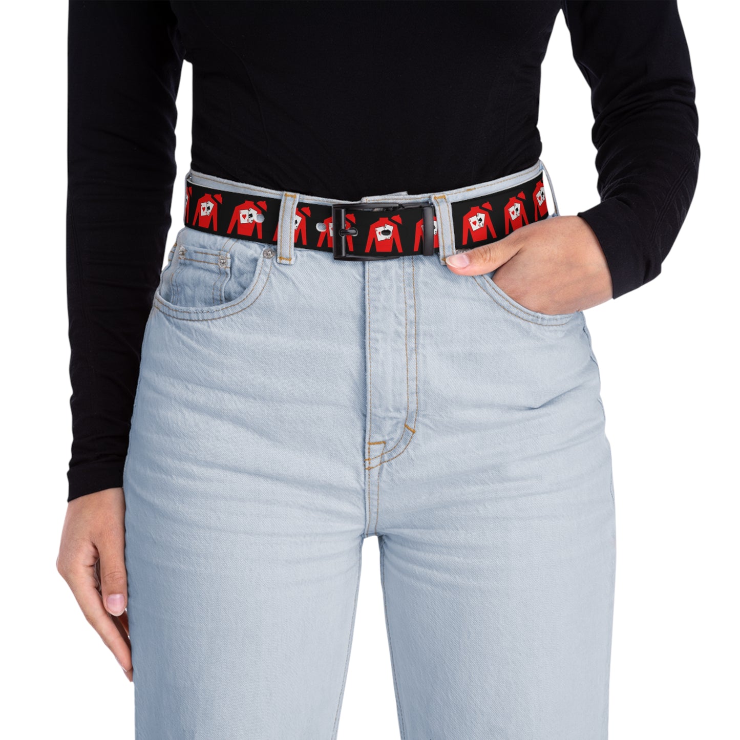 Belt - Silks pattern on black