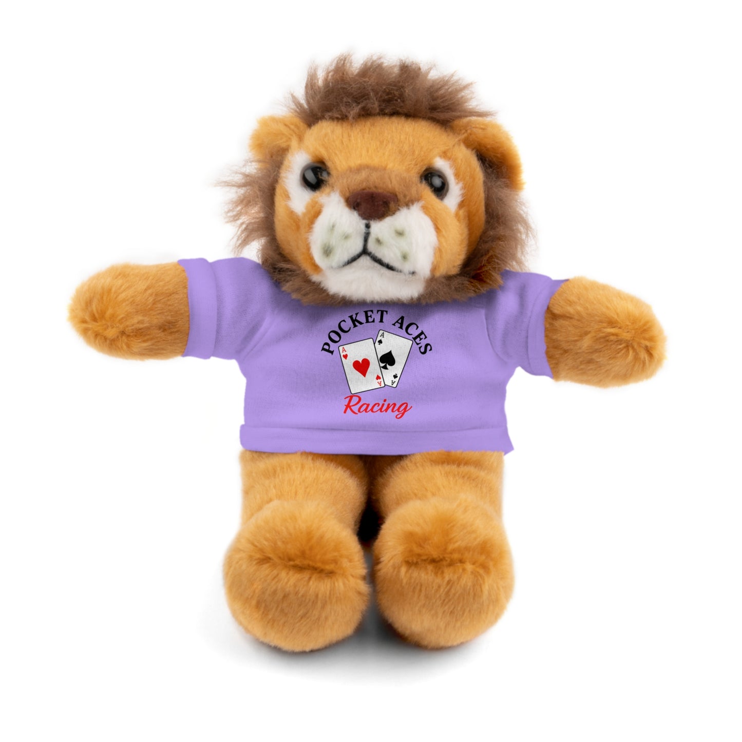 Stuffed Animals with Cards & Text logo Tee