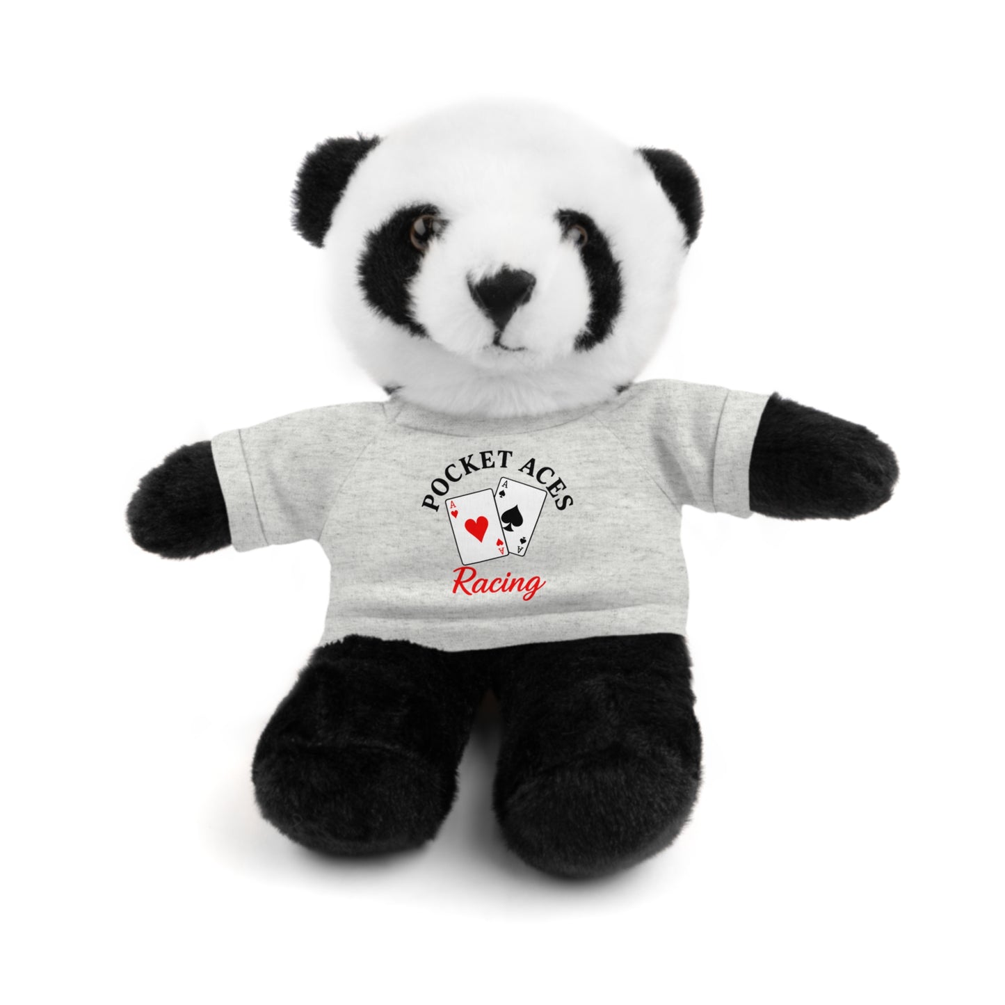 Stuffed Animals with Cards & Text logo Tee