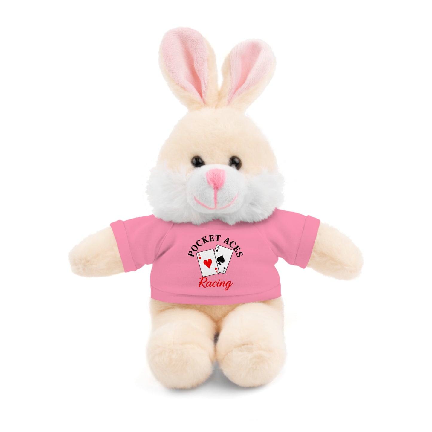 Stuffed Animals with Cards & Text logo Tee