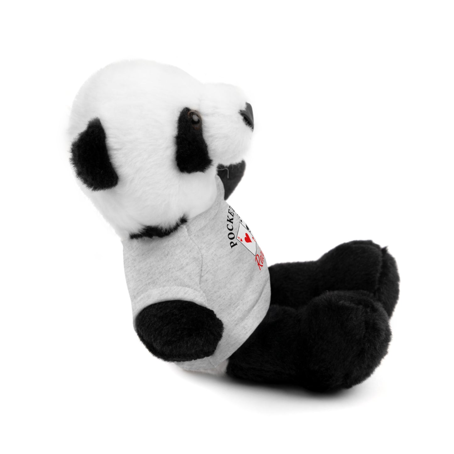 Stuffed Animals with Cards & Text logo Tee