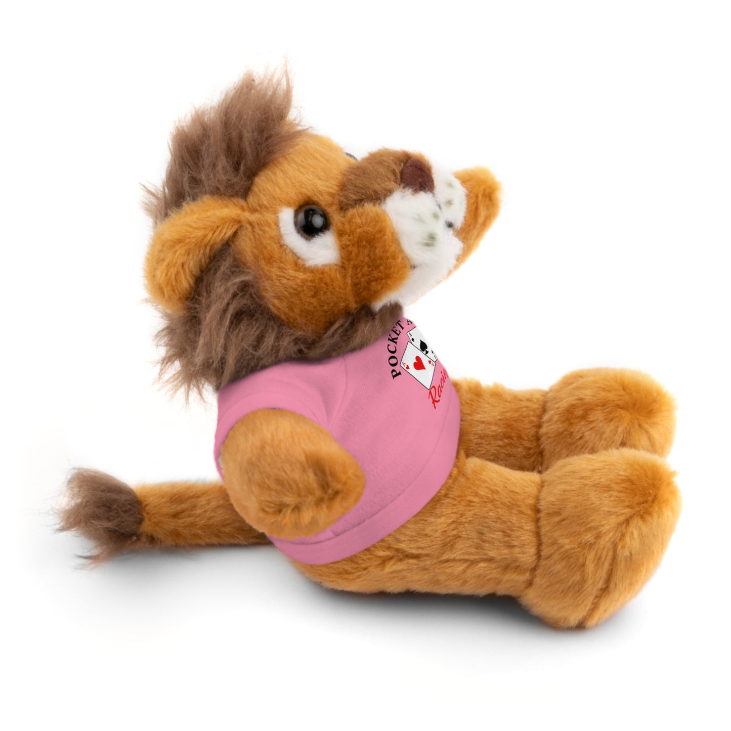 Stuffed Animals with Cards & Text logo Tee